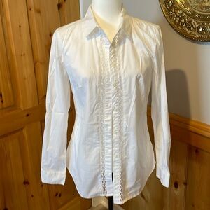 NWOT cotton and lace shirt